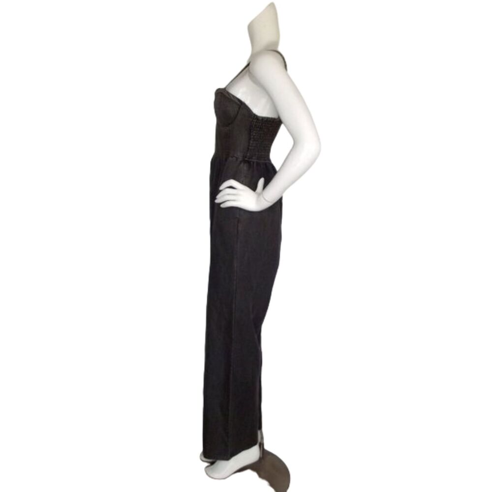 new BOG Collective Jumpsuit, S, Faded Black, Adj Wide Straps, Smocked upper - Picture 7 of 15